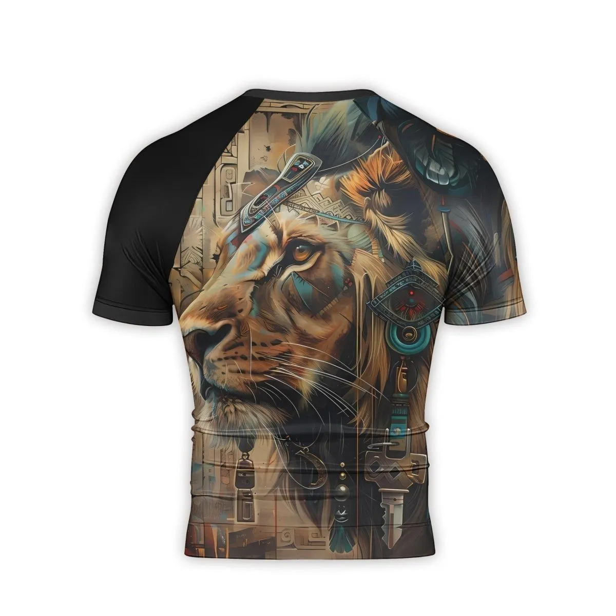 Acient Lion Men's Short Sleeve Rash Guard