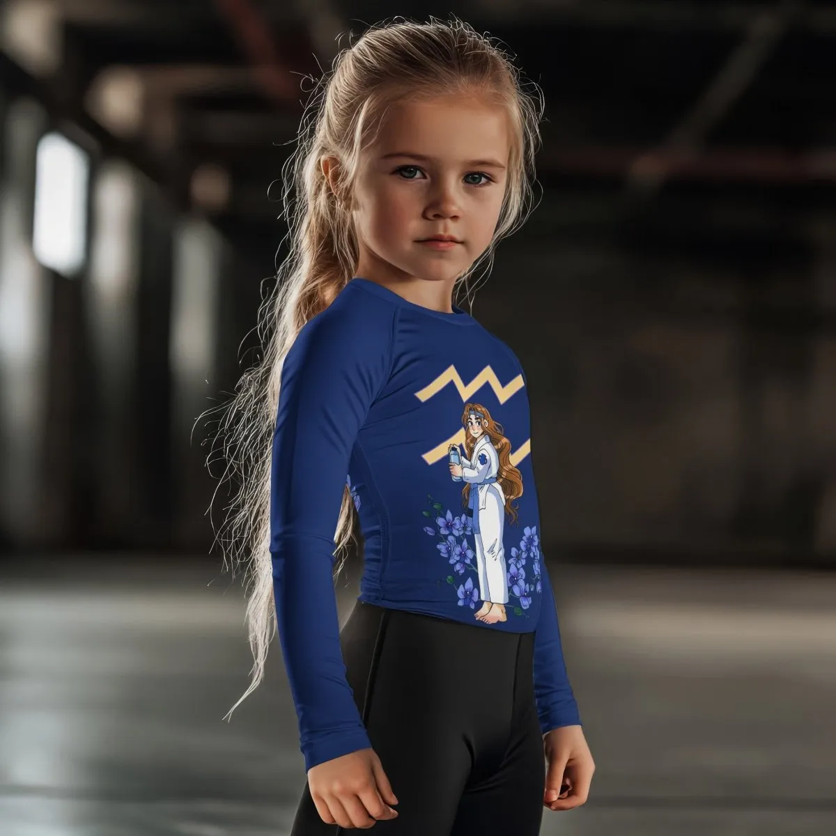 Aquarius Mom Kids Rash Guard