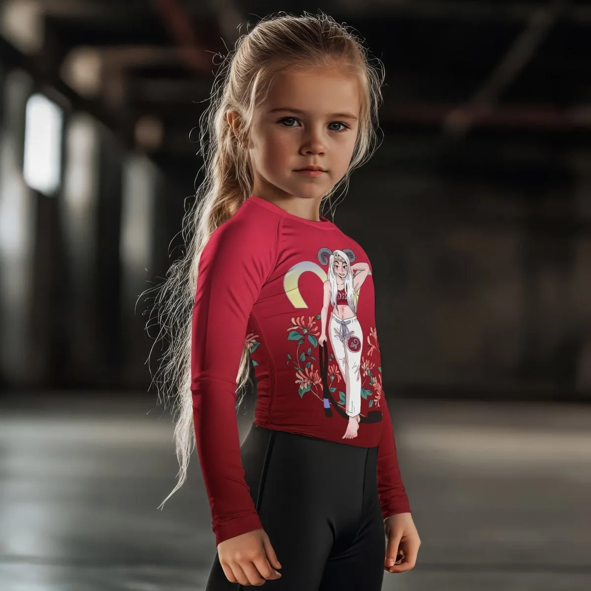 Aries Mom Kids Rash Guard