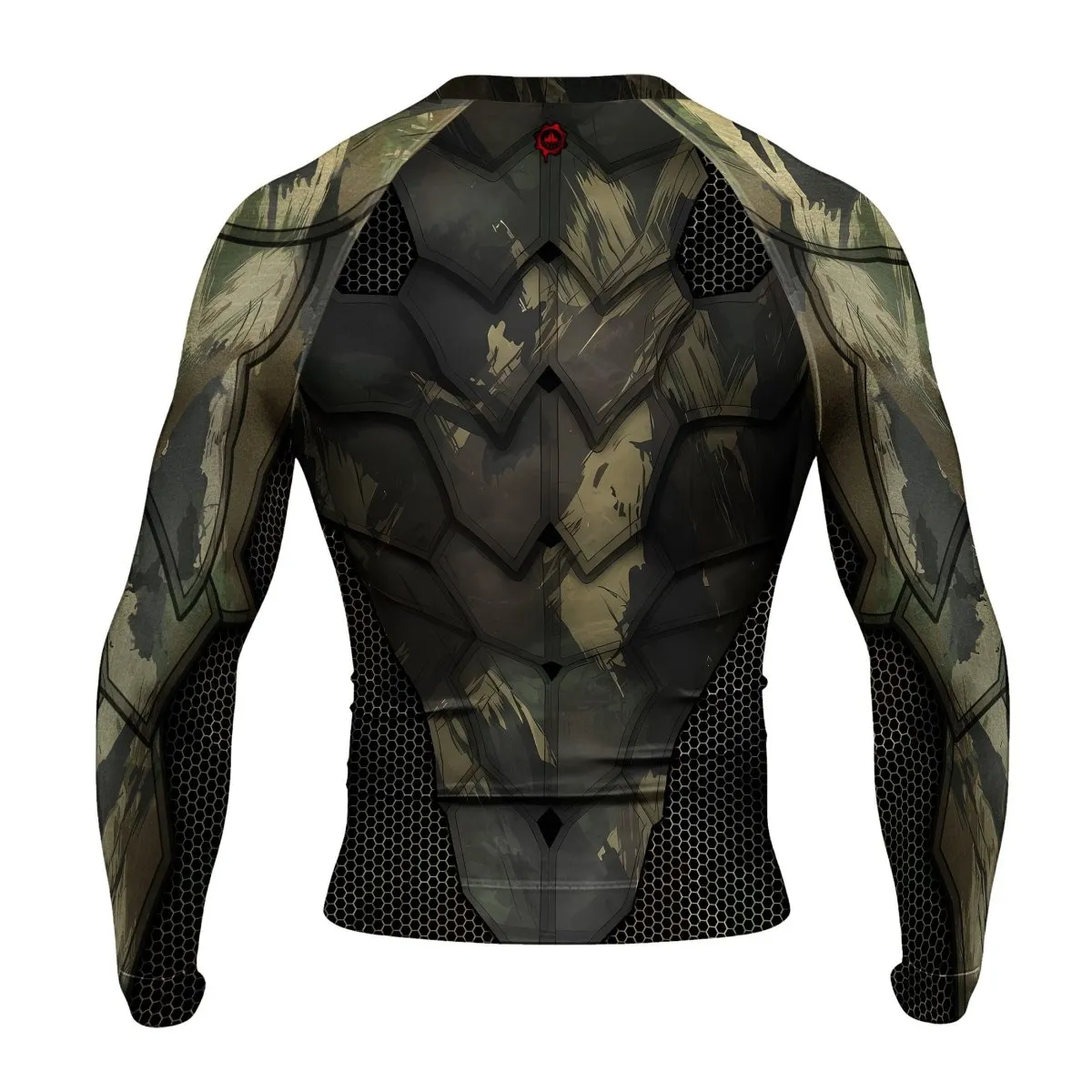 Army Camo Shell Men's Long Sleeve Rash Guard