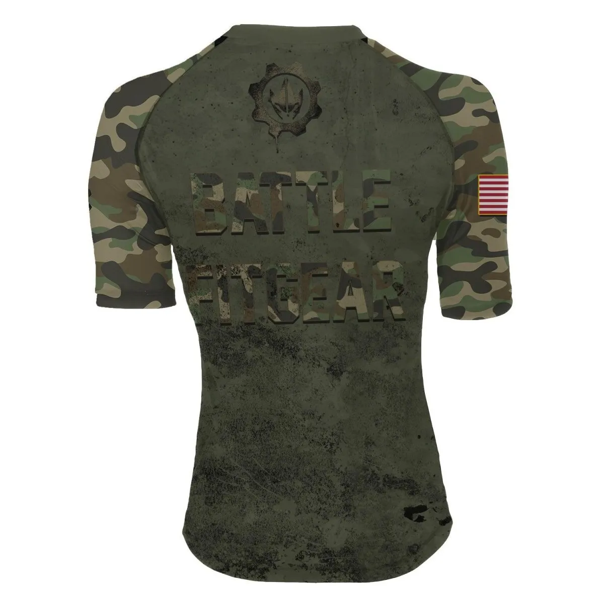 Army Camo Women's Short Sleeve Rash Guard