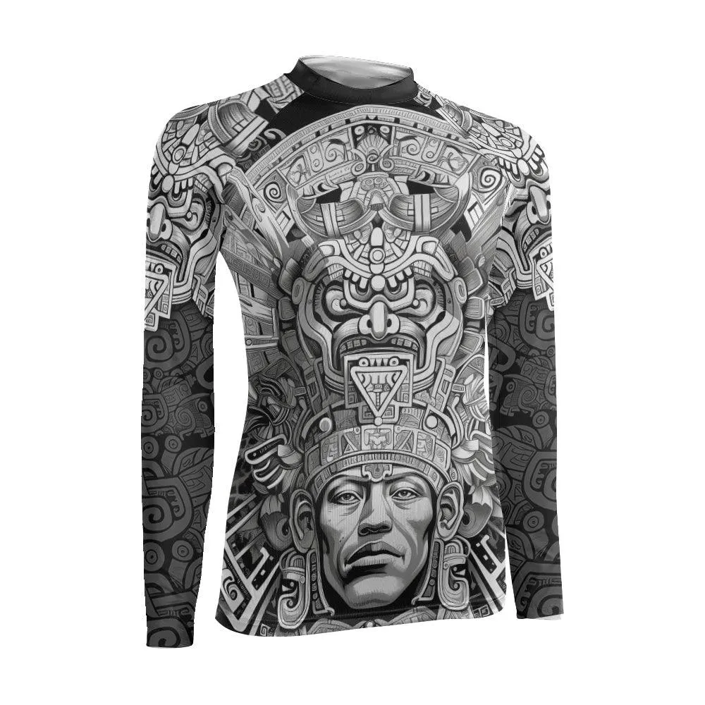Brave Aztec Warrior Women's Long Sleeve Rash Guard