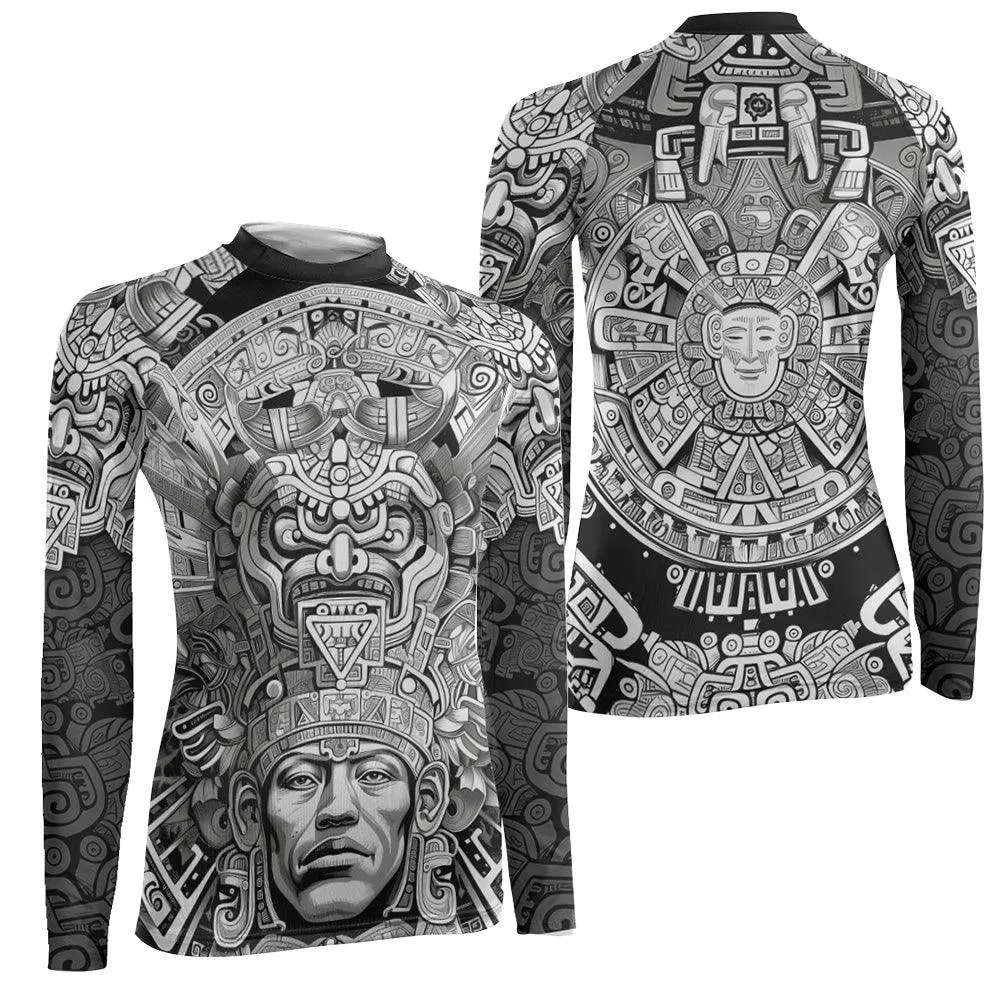Brave Aztec Warrior Women's Long Sleeve Rash Guard