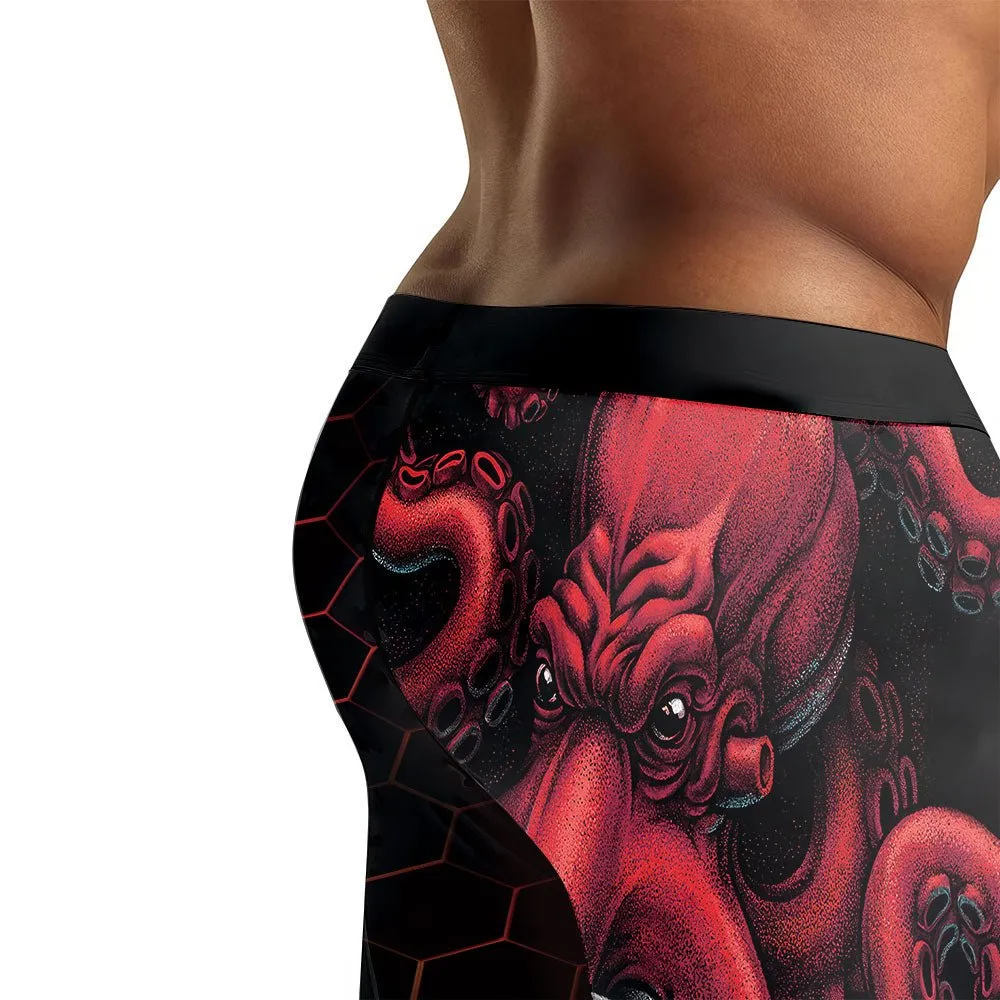 Cthulhu Battle Tiger Men's Compression Leggings