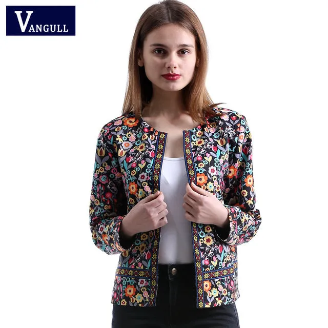 Floral Spring Jacket  New Spring Floral Print   Autumn Basic