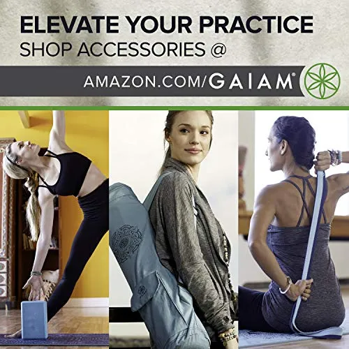 Gaiam Yoga Mat Premium Print Reversible Extra Thick Non Slip Exercise & Fitness Mat for All Types of Yoga, Pilates & Floor Workouts, Divine Impressionist, 68"L x 24"W x 6mm Thick
