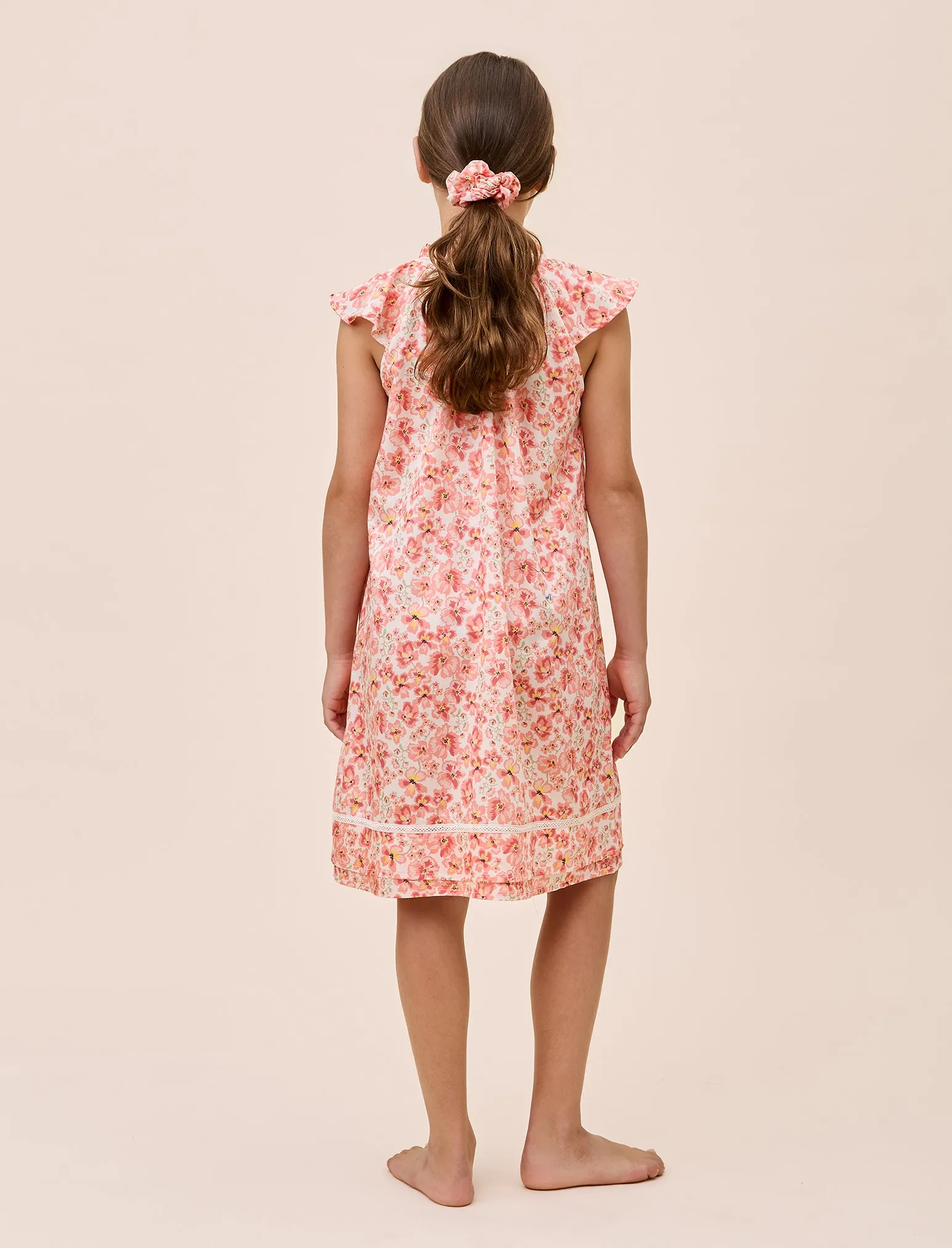 Molly Sims Girls Cotton Nightgown & Scrunchie