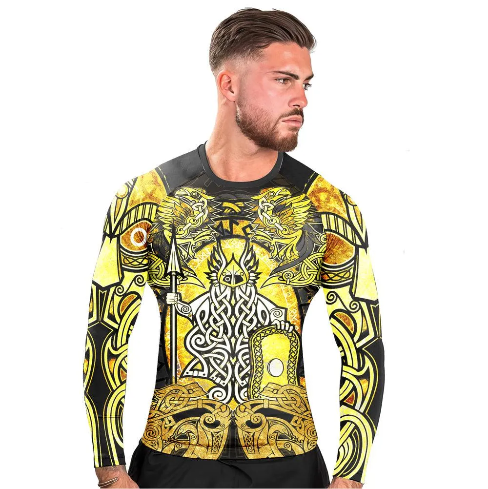 Odin Norse Rune Men's Long Sleeve Rash Guard