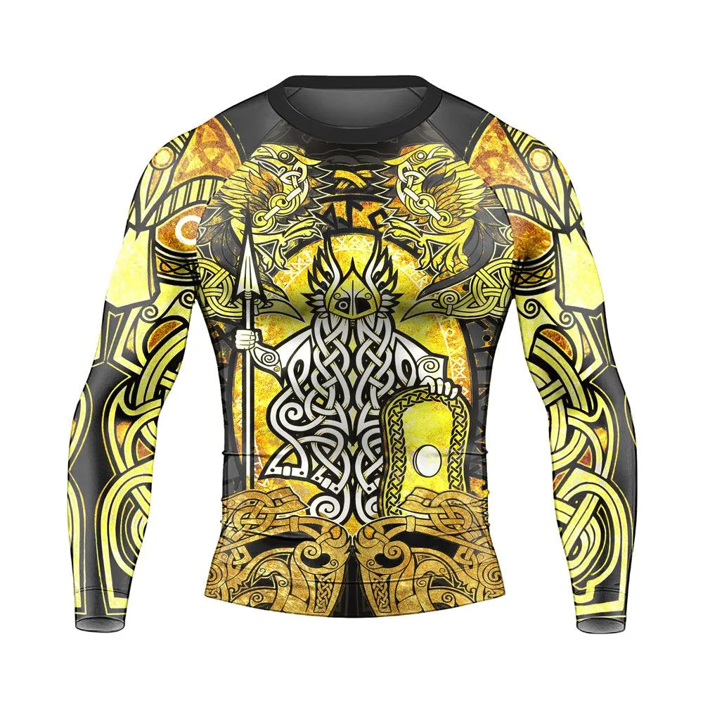 Odin Norse Rune Men's Long Sleeve Rash Guard