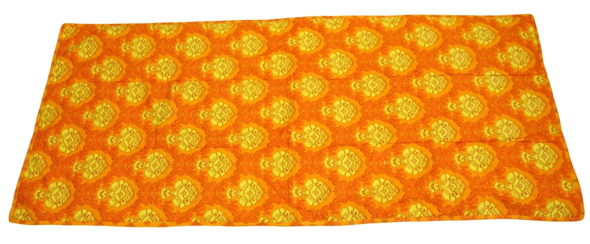 ShalinIndia Yogamat For Women And Girls Cotton Printed Reversible Cushioned,YMT02-1451,Yellow,70X30 Inch