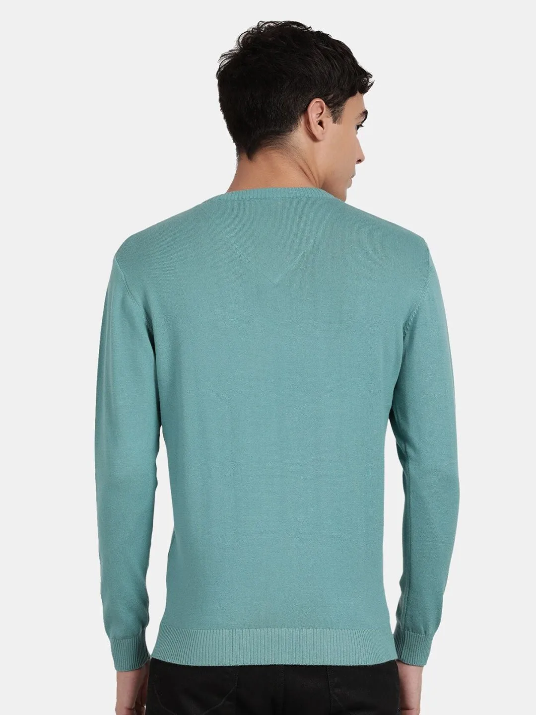 V Neck Porcelain Full Sleeve Pullover